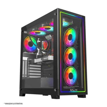 Imagem de Gabinete Gamer Alpha Black Galax, Preto