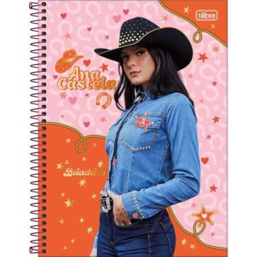 Imagem de Caderno Espiral Capa Dura Connect Ana Castela 80 Folhas Tilibra, Rosa