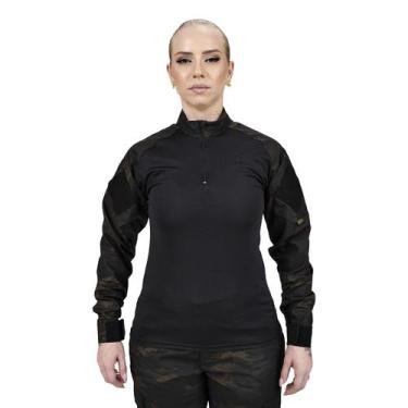 Imagem de Camisa Combat Tshirt Feminina Manga Longa - Safo, Multicam black, GG