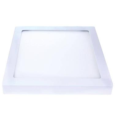 Imagem de Plafon Painel de Led Avant Alu 24W Amarelo 3000K 1680 Lúmens Quadrado de Sobrepor 30x30cm Bivolt