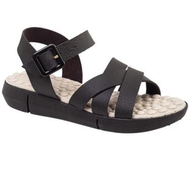 Imagem de Sandalia Feminina Ortopédica Massageadora Confortavel Macia e Leve Via