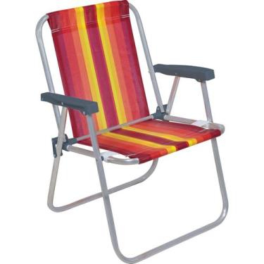 Imagem de Cadeira de Praia Alta em Alumínio Estampas Sortidas Bel, Único