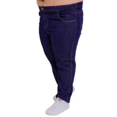 Imagem de Calça Jeans Masculina Plus Size 48-64 Elastano  - Karha Jeans, Azul es