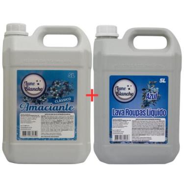Imagem de Kit Lava Roupas + Amaciante 5L - Lune Blanche - AZUL, COCO ou VERDE + 