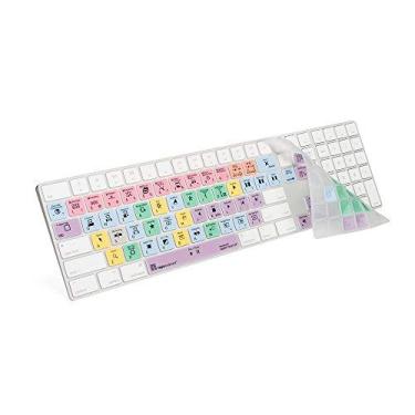 Imagem de LogicSkin Transparente Final Cut Pro X Apple compatível com teclado Apple Magic com teclado numérico - LK-LS-FCPX10-M89