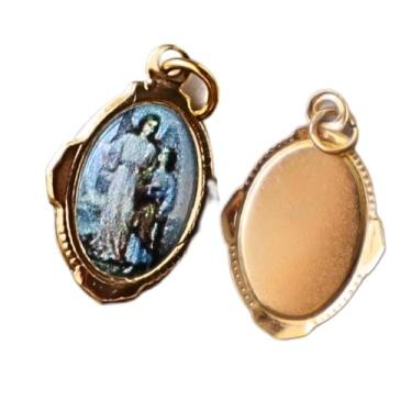 Imagem de Medalha Arcanjo São Rafael + caixa acrílica coração