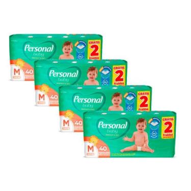 Imagem de Kit 4 Fralda Personal Baby Protect & Sec Tamanho M Leve 40 Pague 38 Fr