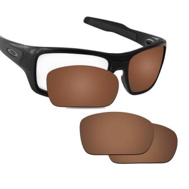 Imagem de Fiskr Lentes de reposição anti-água salgada para óculos de sol Oakley Turbine, não polarizadas