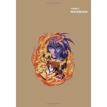 Imagem de Cornell rule sketchbook: Cornell notes, Rurouni Kenshin Wandering Samurai Cartoon Notebook Cover, B5 (7 x 10 inches), 110 Pages.
