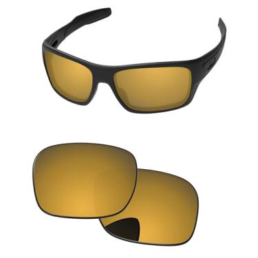 Imagem de PapaViva Lentes de reposição para óculos de sol Oakley Turbine OO9263 65 mm Bronze Gold Pro + Polarizado antirreflexo