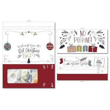 Imagem de ZipGifts Cartão de Natal | Suporte de dinheiro com zíper e janela de plástico transparente para dinheiro, cheque e vale-presente (Feriado | Sem espiar)