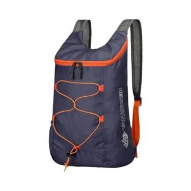 Imagem de Mochila Dobrável Impermeável e Leve para Camping e Viagens, Azul escur