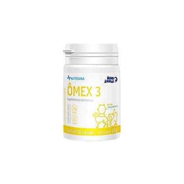 Imagem de Mundo Animal Suplemento Alimentar Nutrisana Omex 3 para Cães e Gatos - 30 Comprimidos - 550mg, Amarelo