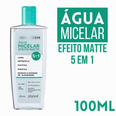 Imagem de Água Micelar Efeito Matte 5 em 1 Hidraderm 200ml Farmax