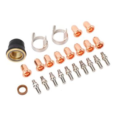 Imagem de Kit de Eletrodo de Ponta Ipt40 de 24 Peças, Liga de Zinco, Aço Inoxidável para Cut 55ds Pro Cut 65ds, Cortador de Plasma, Fácil Substituição de Peças