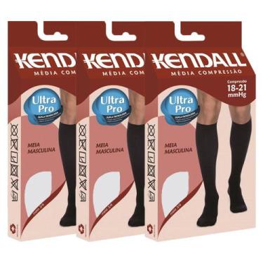 Imagem de Kit 3 Meia de Compressão Kendall Masculina 1802, M, Branco