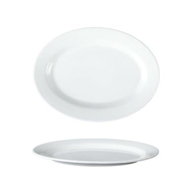 Imagem de Prato de restaurante retangular branco, prato anti-queda de imitação de fast food comercial -514-14