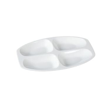 Imagem de Prato de mesa branco, imitação de porcelana lanche multi-grade prato de lanche -441-11