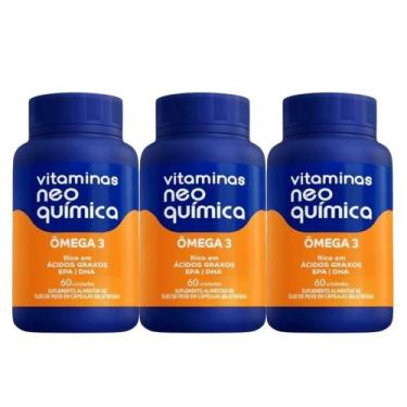 Imagem de Kit 3x Vitamina Ômega 3 com 60 Cps - Neo Química - Neo Quimica