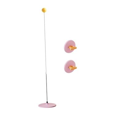 Imagem de simhoa Bola de reação de boxe Ball Ball Equipamento de auto -treinamento Altura ajustável Melhorar a coordenação dos olhos da mão Bola de velocidade de, Rosa