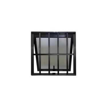 Imagem de Vitro Maxim Ar Com Grade Alumínio Preto 60x60 - LUMINEZIRI