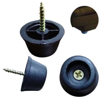 Imagem de 20pc - Pé de sofa + Parafuso Tipo Sapata Móveis Armário Puff - Suporte