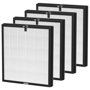 Imagem de Pacote com 4 filtros de substituição branco AP303/AP304 H14 HEPA compatível com purificador de ar DAYETTE & FRESHDEW AP303/AP304, AP303/304 filtro H14 HEPA de substituição com carvão ativado para casa