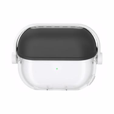 Imagem de LJFLYXRI Capa compatível com Galaxy Buds3 e Buds3 Pro, com trava de segurança, capa de silicone de TPU macio – Design ergonômico para mulheres (preto)