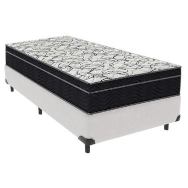 Imagem de Cama Box Solteiro Branco + Colchão Airtech D45 D45 Ortobom