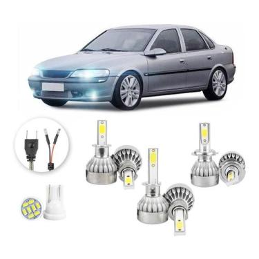 Imagem de Kit Lampada Led Chevrolet Vectra 1996 1998 H3 H1 H7 20000lm - V10, Bra