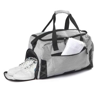 Imagem de Bolsa de Academia 28L com Porta Tênis Cinza - ASIA IMPORT