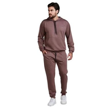 Imagem de Conjunto Moletinho Masculino Calça Moletom - DAZE MODAS, M, Marrom