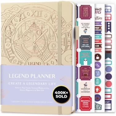 Imagem de Legend Planner – Planejador de vida semanal e mensal para atingir seus objetivos e viver mais feliz. Caderno organizador e diário de produtividade. A5 (Concha)