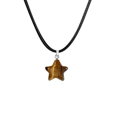 Imagem de JAZTAKU Colar de estrela negra, colar gótico de lua Y2k, colar de coração preto, colar de Halloween, colar de corrente de aço inoxidável masculino feminino de aço inoxidável 61 cm, Zinco, Sem Pedra