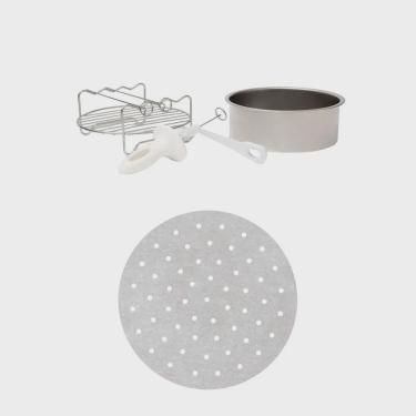 Imagem de Kit de Acessórios para Air Fryer Electrolux + Protetor Descartável Antiaderente para Air Fryer - 50 unidades (PAELA01)