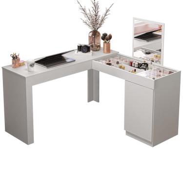 Imagem de Escrivaninha Penteadeira em L Love Branca