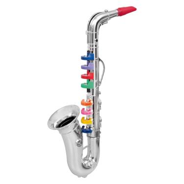 Imagem de Saxofone de brinquedo Click N' Play para crianças, musical de 6 a 12 anos, prata