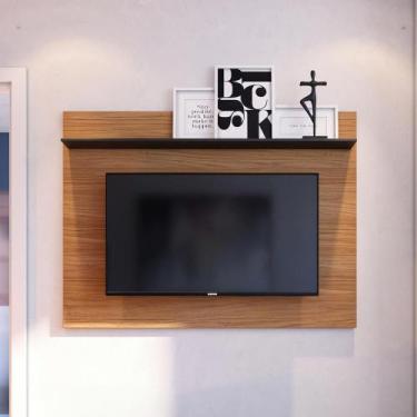 Imagem de Painel Maia para TV de até 47 - Castanho/Preto - Colibri, Marrom