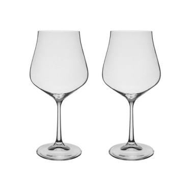 Imagem de Taça de Cristal Bohemia Para Vinho ou Gin 600 ml Tulipa 2 Peças - Bohe