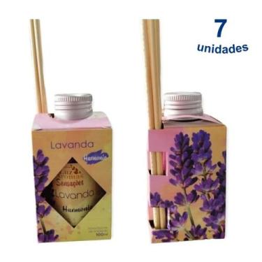 Imagem de Kit 7 Aromatizador Ambiente 100ml Difusor Vareta Luz Aromas Aromatizan