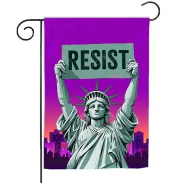 Imagem de VOTANTA (30,5 x 45,7 cm) Bandeira de jardim resistente anti-criminoso antirracismo resistente ao fascismo direitos das mulheres feministas presentes políticos engraçados placa exterior quintal casa