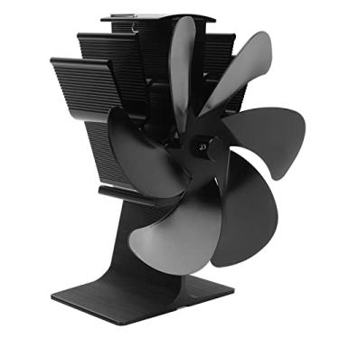 Imagem de Ventilador de Fogão a Lenha, Ventilador de Lareira Alimentado por Calor Com 6 Lâminas, Sem Necessidade de Baterias, Aumenta o Conforto e a Eficiência, Adequado para Madeira, Gás,