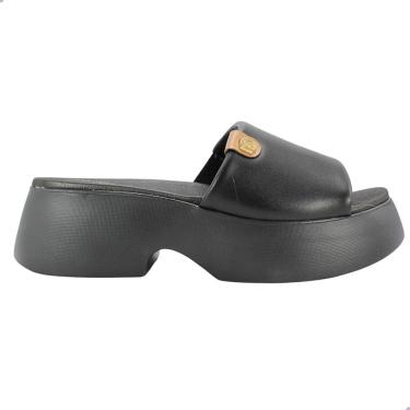 Imagem de Tamanco Feminino Modare Napa Strech Sense Flex Preto Camel