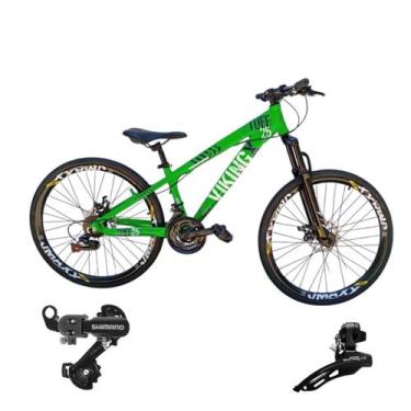 Imagem de Bicicleta Aro 26 Vikingx Aluminio Tuff 25 Mtb 24v Cambio Shimano Diant