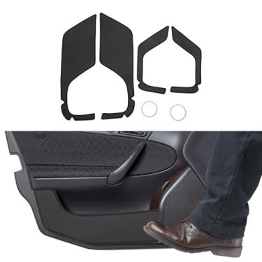 Imagem de TUCKBOLD Adesivo de couro para porta de carro anti-chute para Jeep Wrangler Protetor de borda lateral de porta Acessórios interiores Preto 1 conjunto