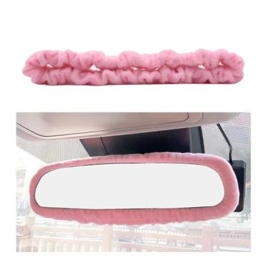 Imagem de Unifizz Capa de espelho retrovisor de carro, rosa automotivo interior elástico confortável protetor de espelho retrovisor acessórios decorativos para meninas, mulheres, homem, presente, universal para