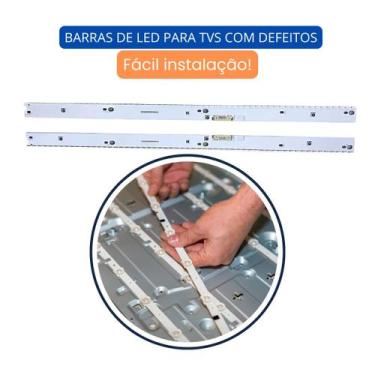 Imagem de Barras de Led em Alumínio Barramento Para Telas TV: UN49MU7600, UN49MU