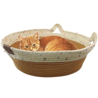 Imagem de Cama Arranhador Gato Ninho Cestinho Felino Caminha Rasqueador Conforta