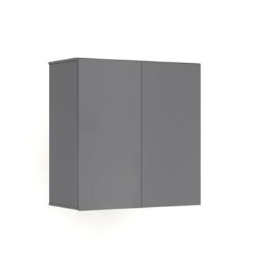 Imagem de Ármario 2 Portas Módulo Aéreo Suspenso Organzador para Cozinha/Lavanderia (CINZA)