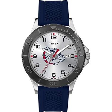 Imagem de Timex Tribute Relógio masculino de quartzo 42 mm com pulseira de silicone, Gonzaga Bulldogs, Relógio de quartzo